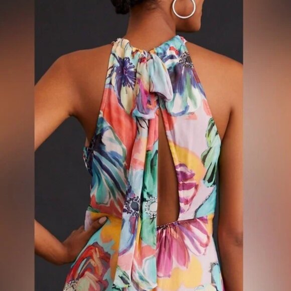 Maeve by Anthropologie - Halter Floral Midi Dress, size M - Picture 4 of 7
